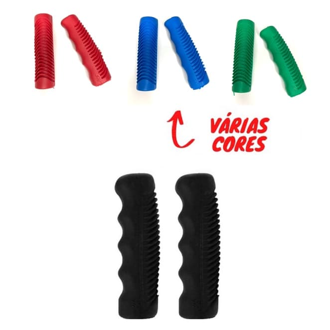 Manopla Tornado Punho Antigo Monark Preto Barra Circular Par - Preto