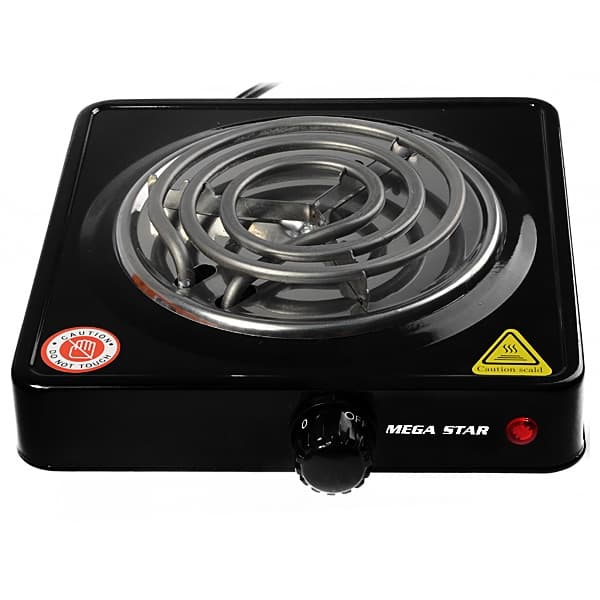 Fogareiro Elétrico Megastar 1000watts 220v50 / 60 Hz - Preto