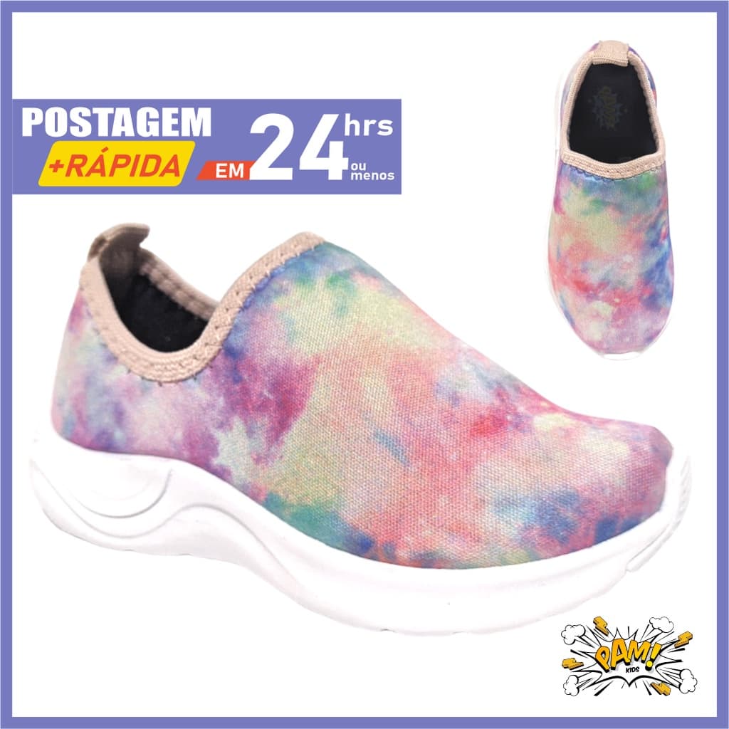 Tênis Infantil bordado estilo calce fácil baby bordado coração tenis infantil nude sem cadarço