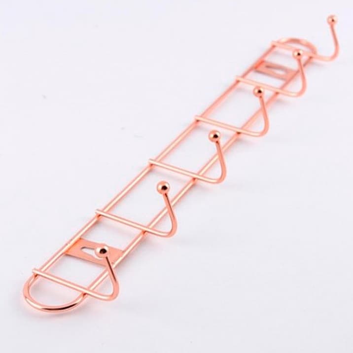 Suporte De Gancho Para Banheiro Metal inox Rosé Gold Cabideiro Cabide De Parede Para Porta 6 Ou 8 Gancho Multiuso Cozinha
