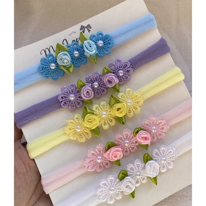 kit com 5 faixinhas de bebê rn