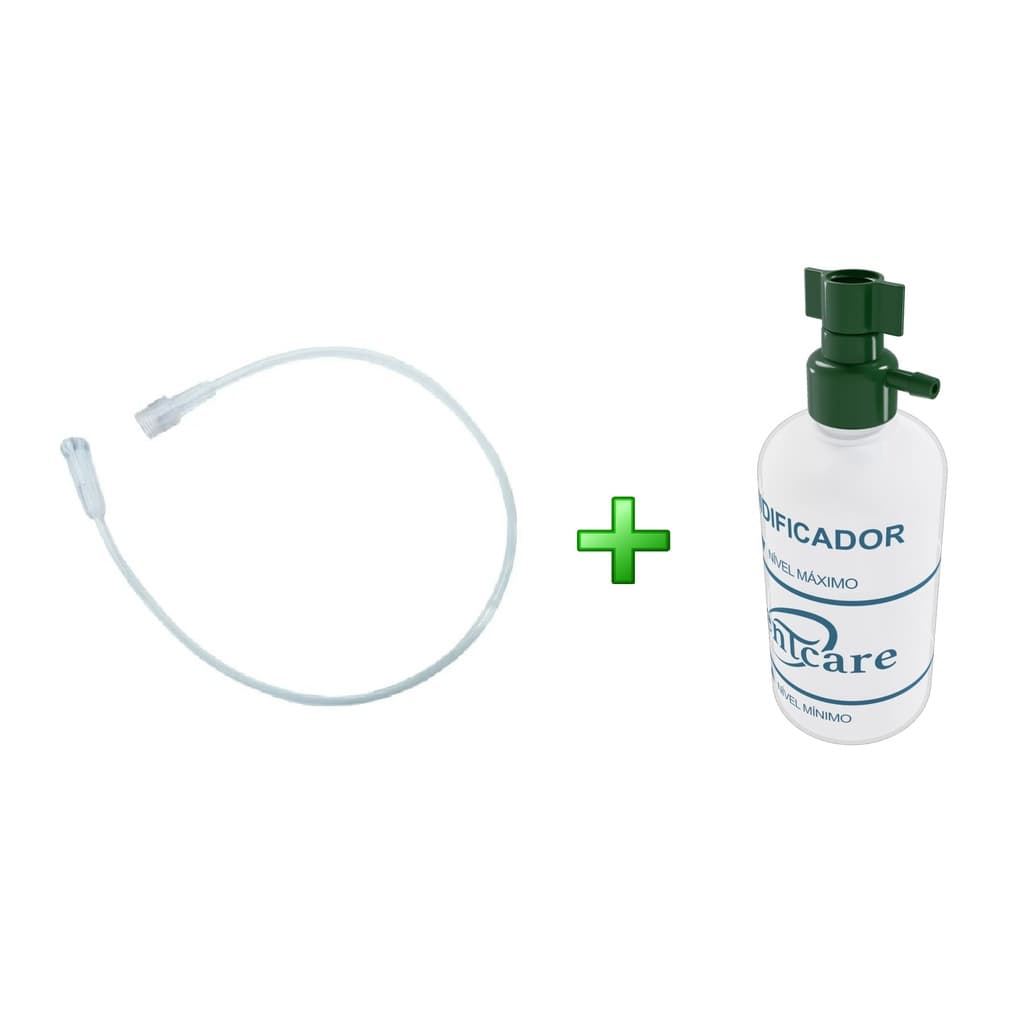 Kit 1 Copo Umidificador Oxigenio + 1 Tubo Conector Anvisa Atacado