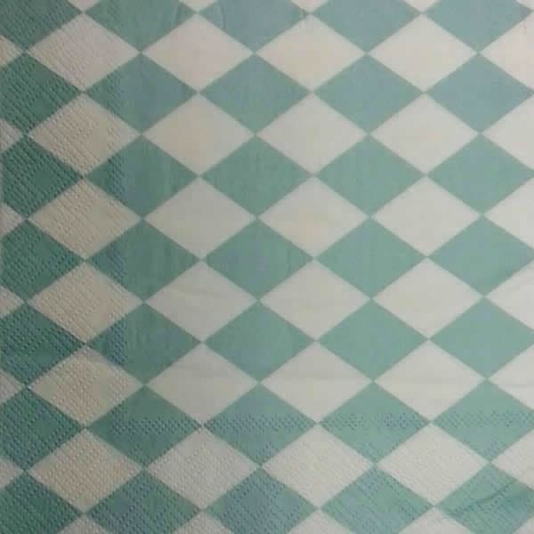 Guardanapo de Papel Para Decoupage Tema Quadrados, Listras e bolinhas.