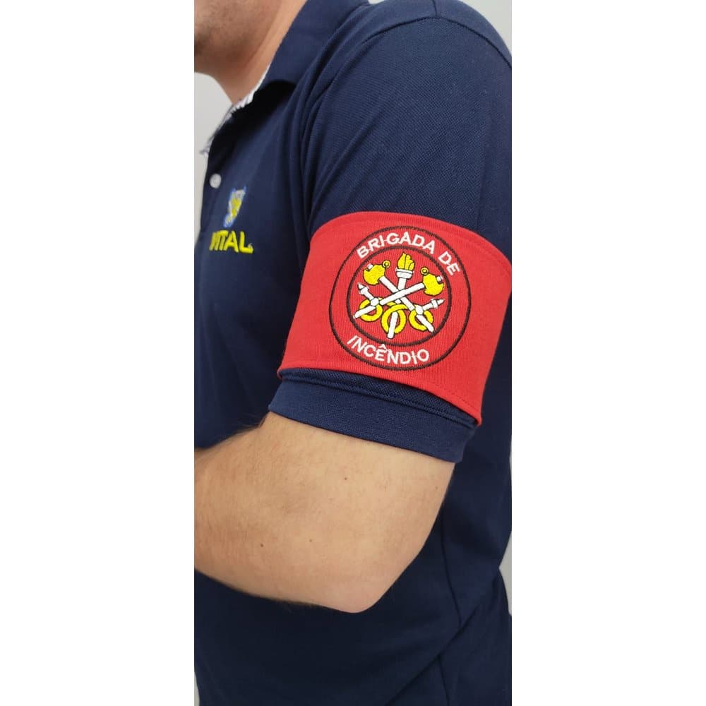 Braçadeira Brigadista De Incêndio Bordada em Cores