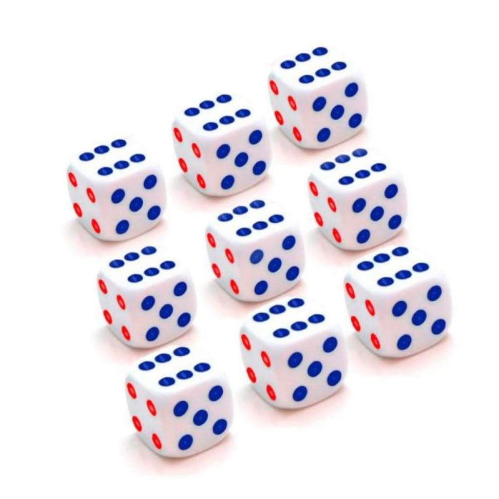 Kit Com 9 Unidades De Dados Com 6 Lados REF: 823136123