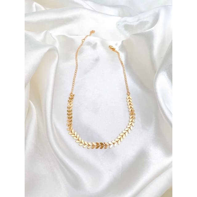 COLAR CHOKER  45CM + 4CM EXTENSOR FOLHEADO A OURO OU PRATA