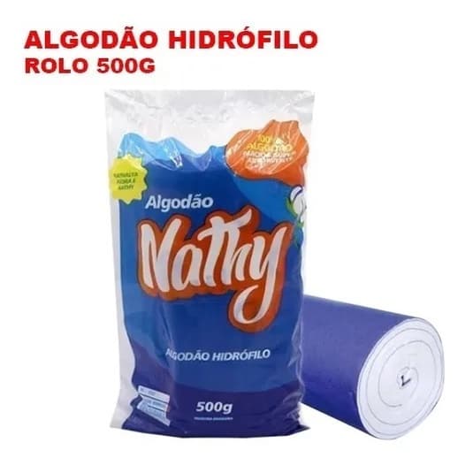 Algodão Hidrófilo Nathy - Rolo 500g