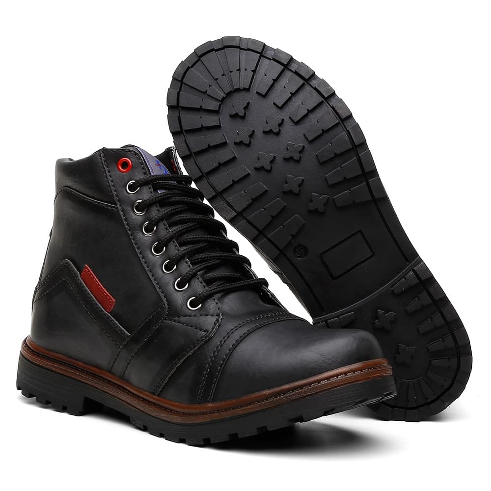 Bota Masculina Casual Coturno Confortável Stefanini REF:924 Promoção