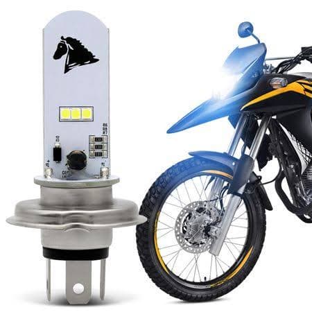 Lampada Farol Moto H4 8000k Super Led Efeito Xenon Stallion Cavalinho Titan 125 150 160 Fazer Ybr