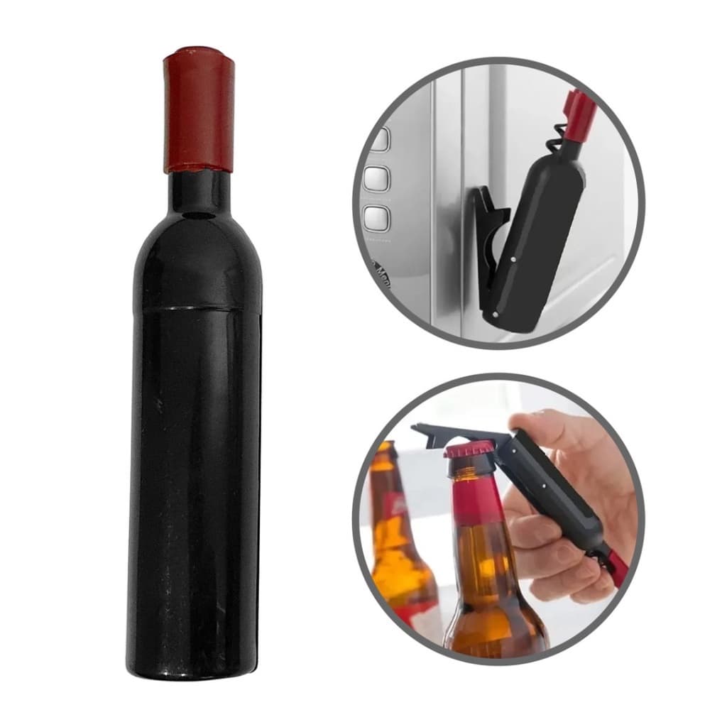 Saca Rolha Vinho Abridor De Vinho Formato Garrafa Magnético 1 unidade REF: CK5305