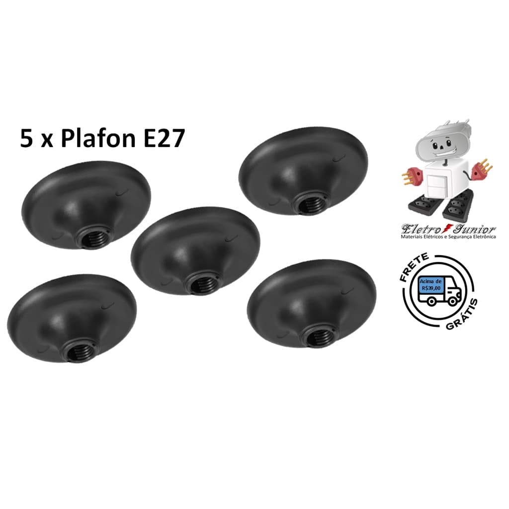 Plafon / Plafonier PP E27 Preto