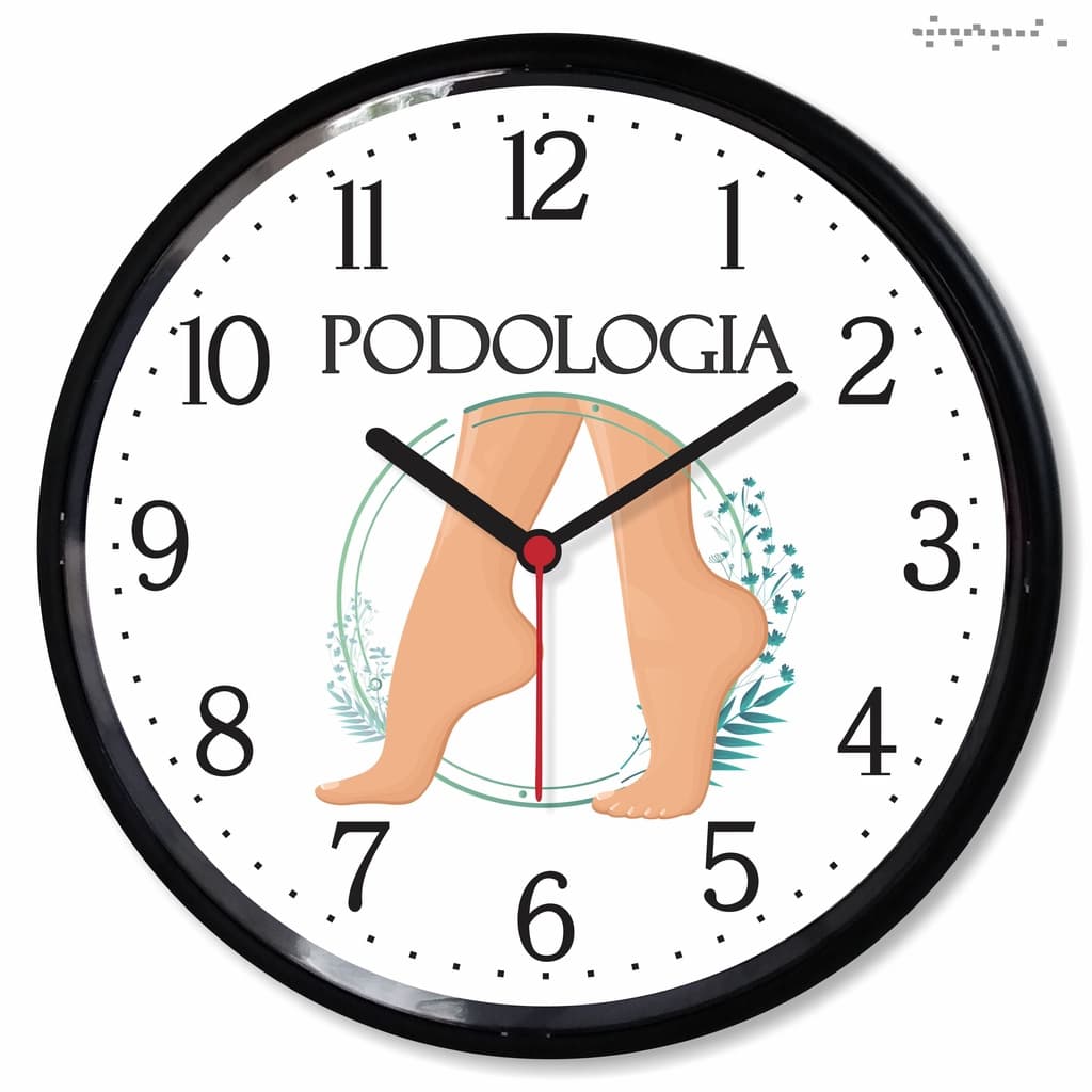 Relogio de Parede Podologia Salao Podologo Saude Pes Decoracao Decorativo Presente