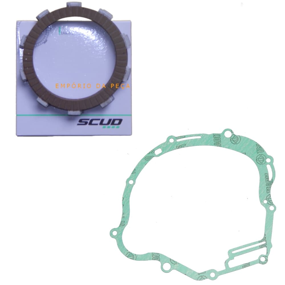 Disco Embreagem + Junta para moto Ybr Factor 125 Original Scud