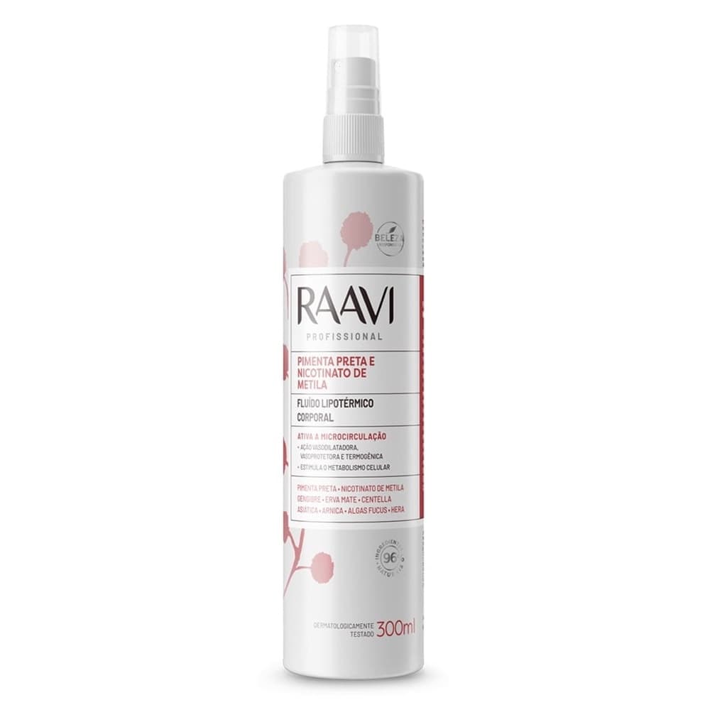 (FULL)Fluido Lipotermico Termoativo Corporal Pimenta Preta Raavi 300ml