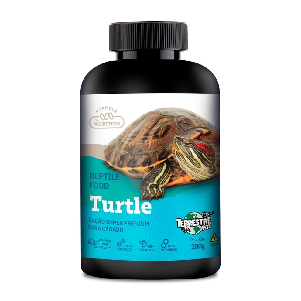 Ração Super Premium Para Tartaruga Tigre D'agua Terrestre 280g