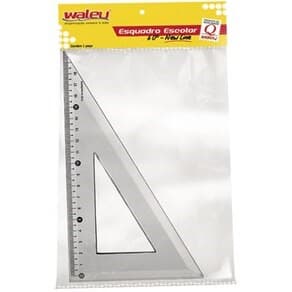 Esquadro plástico 60° cristal New Line - Waleu