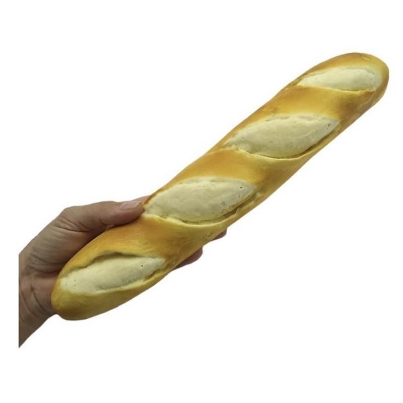 Pão Baguette Médio Artificial para Santa Ceia Decorativo