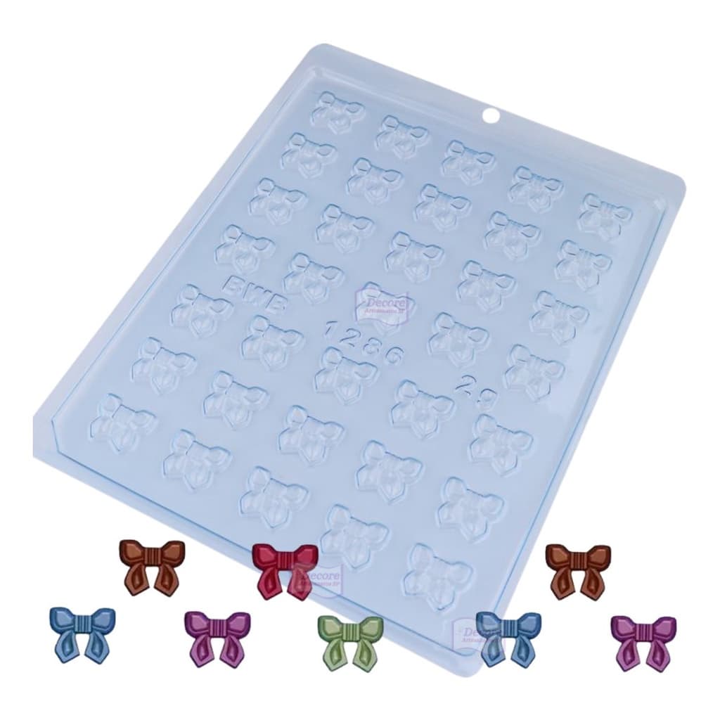 Forma Acetato Confeiteiro Chocolate Lacinho Mini Laço
