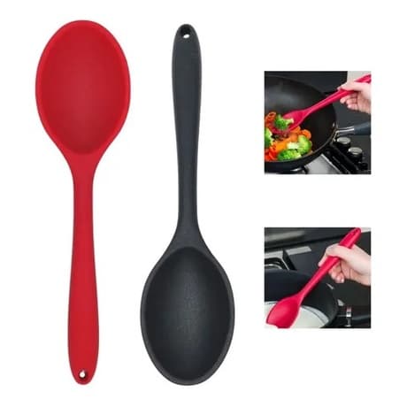 Colher de Silicone p/ Arroz, Servir e Cozinhar 27,5 cm