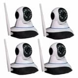 Kit 04 Câmeras de Segurança Ip sem Fio Wifi HD 720p Robo Wireless com áudio Onvif CA24