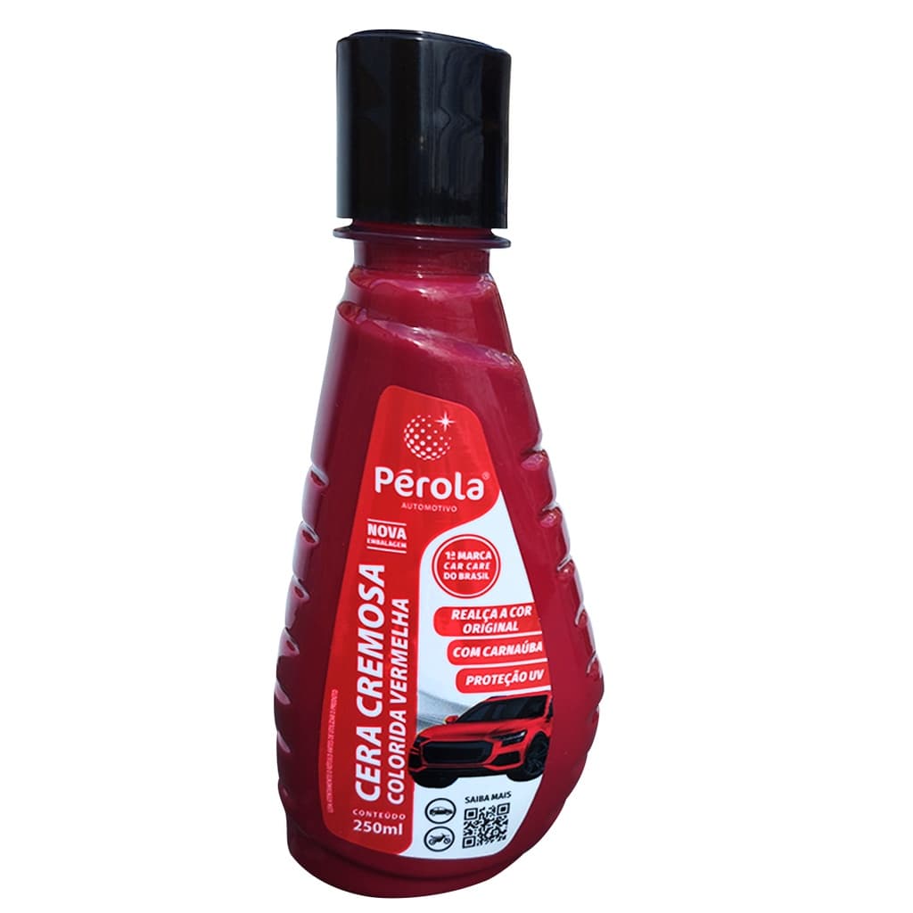 Cera Automotiva Tira Riscado Carros De Cor Vermelho - 250ml