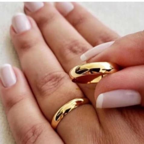 aliança feminino masculino anel Banhado moeda antiga 4mm dourado casamento noivado