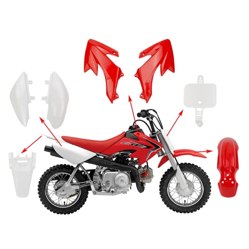 Executar Kits Corpo Carenagem Paralama Para CRF50 Pit Dirt Motocicletas Trilha Bicicletas