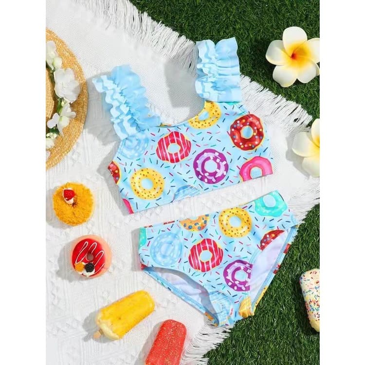 CONJUNTO BIQUINI INFANTIL COLORIDO MODA PRAIA INFANTIL 2023 HT VEST A1025