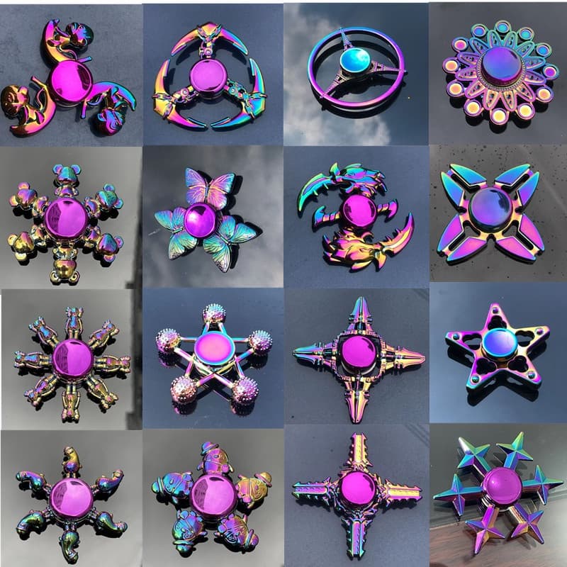 2022TOP Novo Fidget Colorido Spinner Zinco Liga De Descompressão Brinquedo Girador Manual Dedo Fábrica Atacado Topo Giratório De Metal Eficazmente Estresse