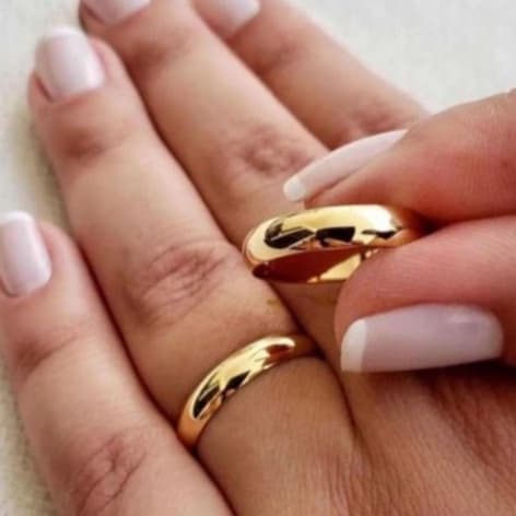 aliança feminino masculino anel Banhado moeda antiga 4mm dourado casamento noivado