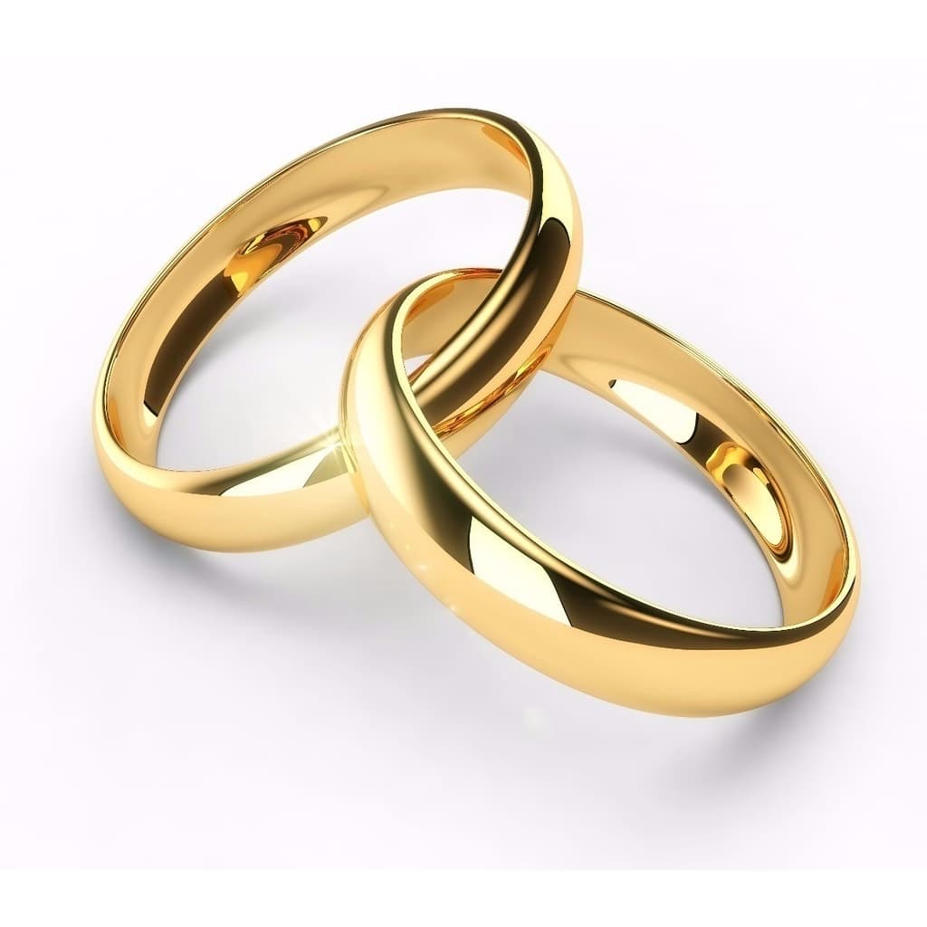Par Alianças Ouro 18k Banhada Casamento Tungstênio 4mm