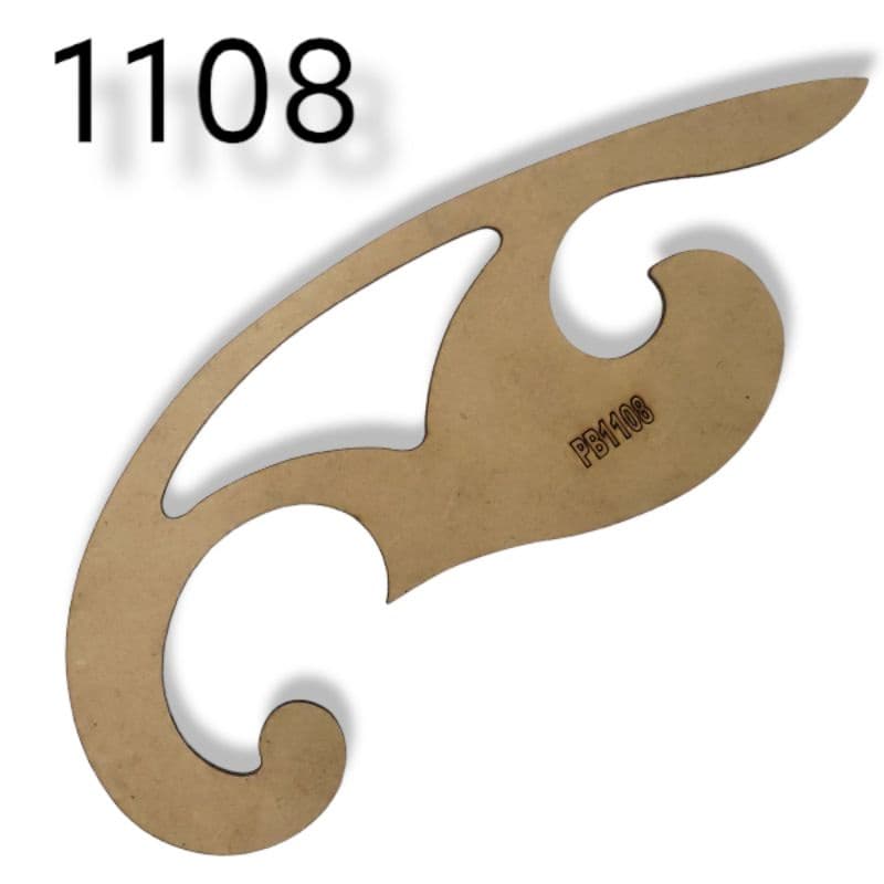 Régua Curva Francesa 1108 Mdf Costura Modelista Patchwork Promoção