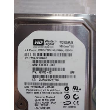 Hd Western Digital Wd800aajs 80 Gb Ok