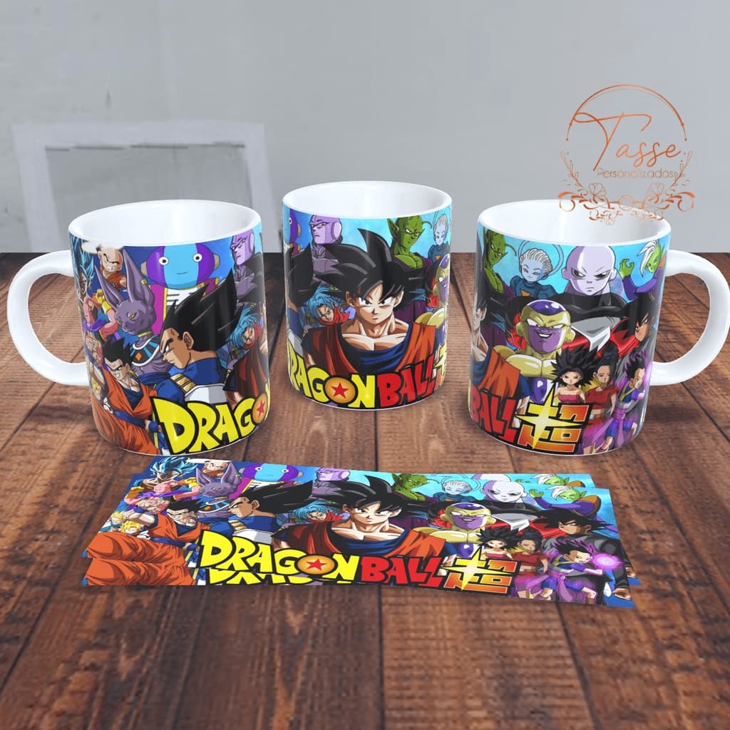 Caneca Branca Porcelana Dragon Ball Super 6 Anime Manga Presente Aniversario Festa Qualidade Full HD