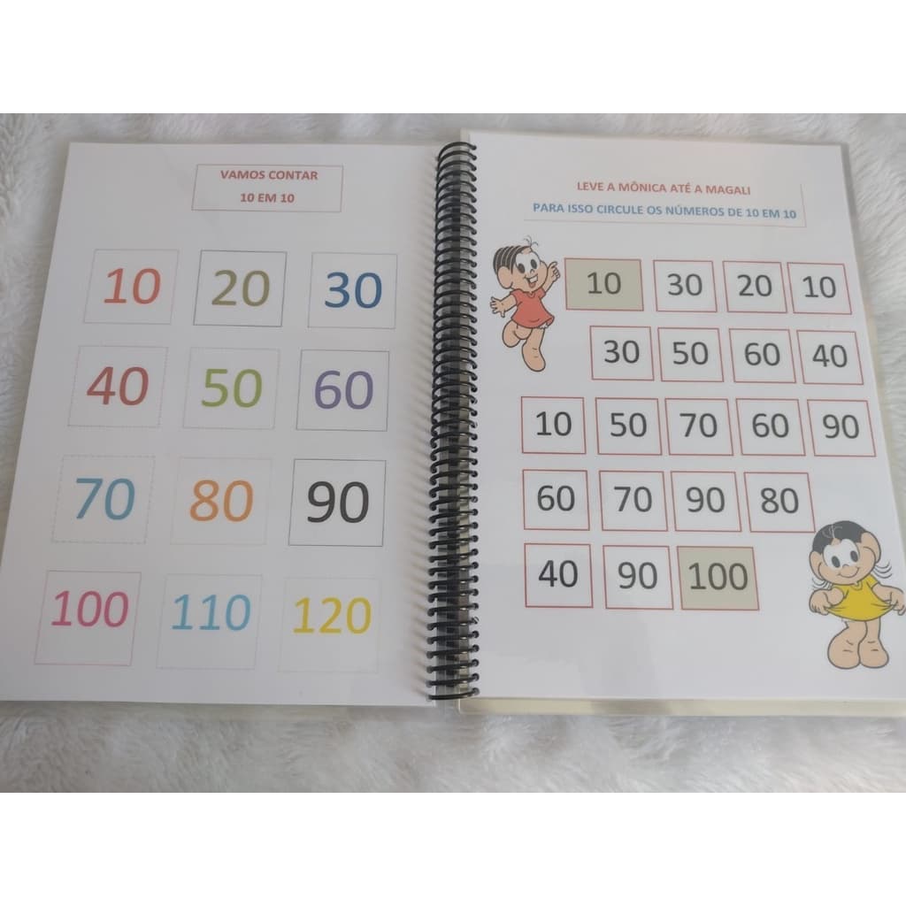 Livro de Atividades  Matemáticas para Crianças Soma Subtração Números plastificado