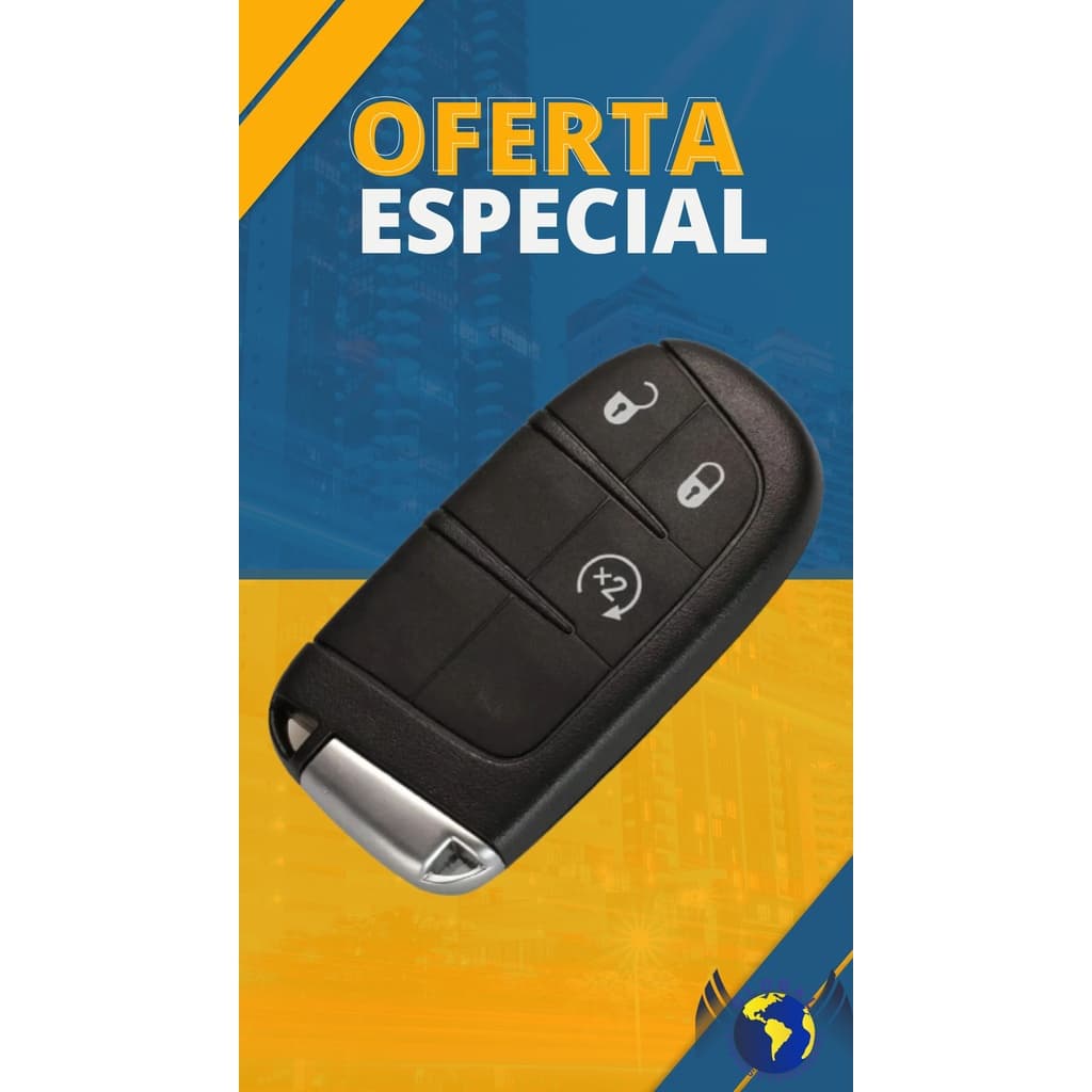 Chave Presença Oca JEEP 3 Botões