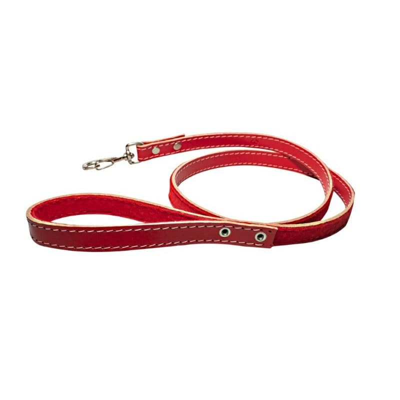 Guia de Couro para Pet - Guia Couro forrada para Cachorro