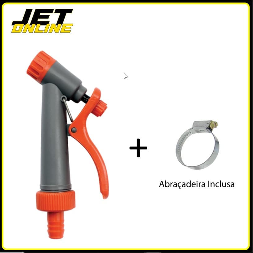 ESGUICHO PLASTICO 1/2" COM ABRAÇADEIRA