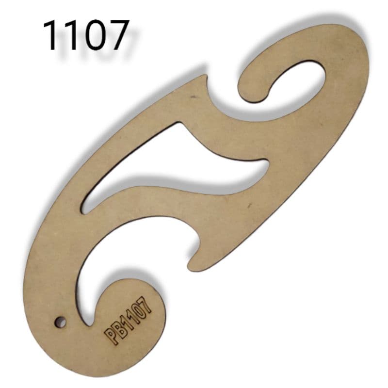Régua Curva Francesa 1107 Mdf Costura Modelista Patchwork Promoção