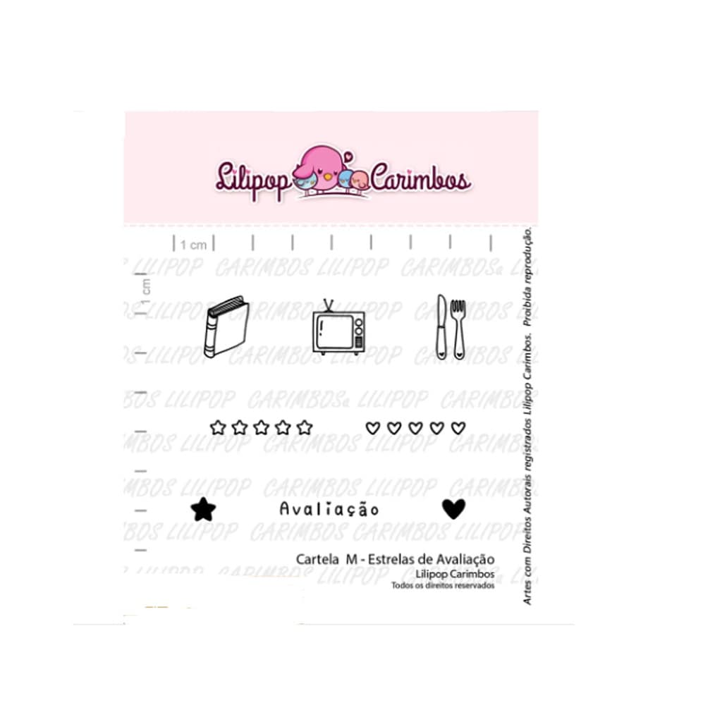 Carimbo estrelas de avaliação lilipop kit carimbos livros restaurante series e filmes