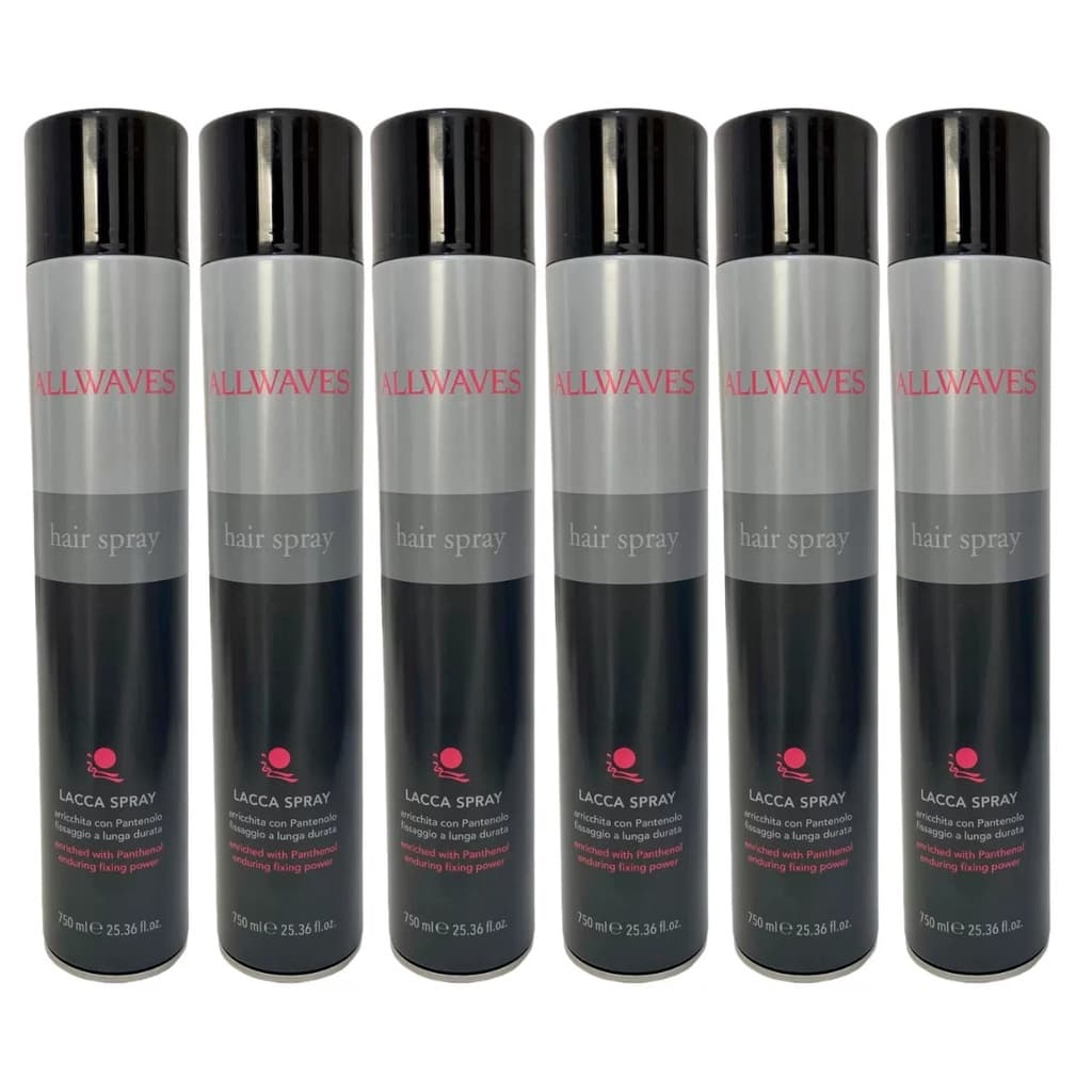 kit com 6 Hair Spray Allwaves  750ml