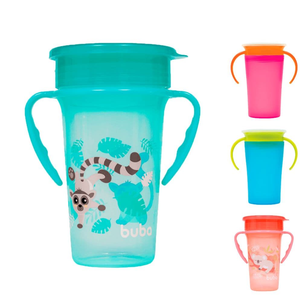 Copinho Para Bebe Com Alça Treinamento Magico Água Suco 360 Infantil Transição
