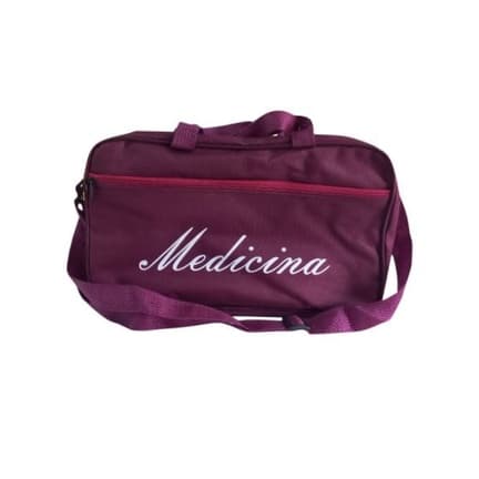 Bolsa com escrita medicina Com Alça De Mão E Ombro Vinho