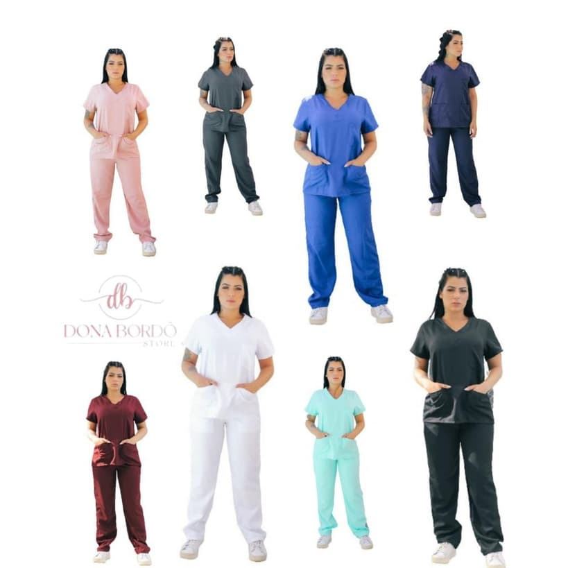 Pijama Cirurgico Uniforme Hospitalar Scrub Slim Médicos Enfermeiros10