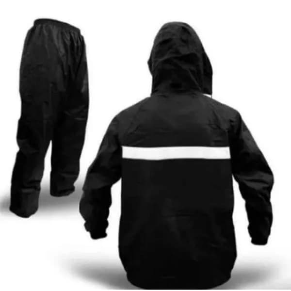 Capa Chuva Moto Impermeável Nylon Jaqueta C/ Capuz Calça - M