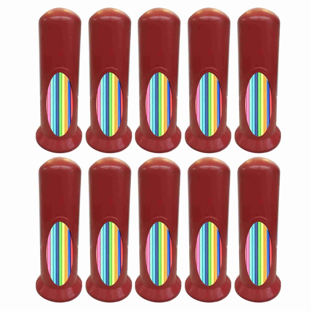 10 Porta Canudo Plástico Vermelho Bar Lanchonete Restaurante