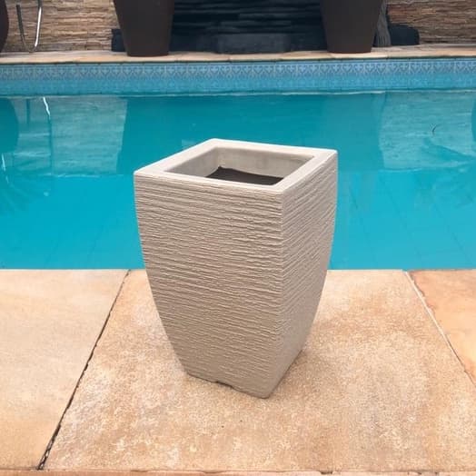 Vaso para Planta Bojo Quadrado em Polietileno PP (28x19)