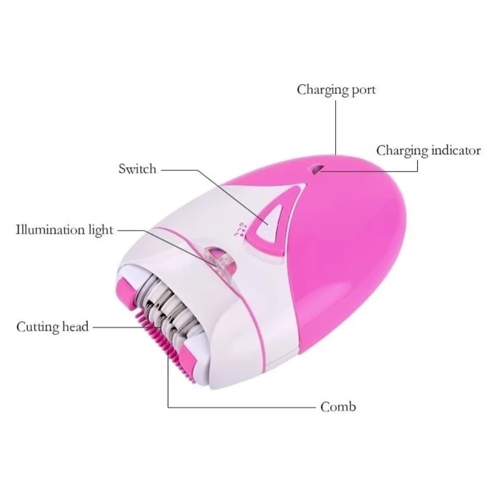 Depilador Elétrico Para Corpo, Axila, Perna, Rosto - USB Recarregável - Depilação Elétrica Lady Shaver.