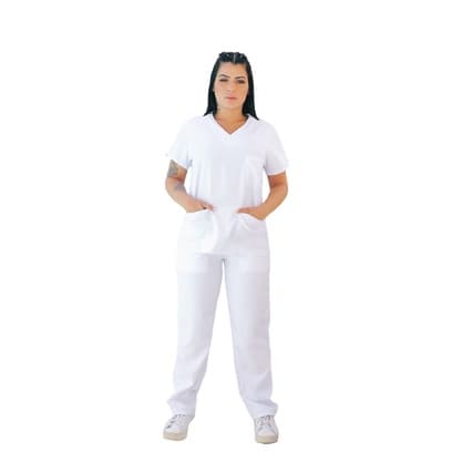 Pijama Gabardine Cirúrgico Unissex Scrub Hospitalar Não Amassa Seca rápido 10
