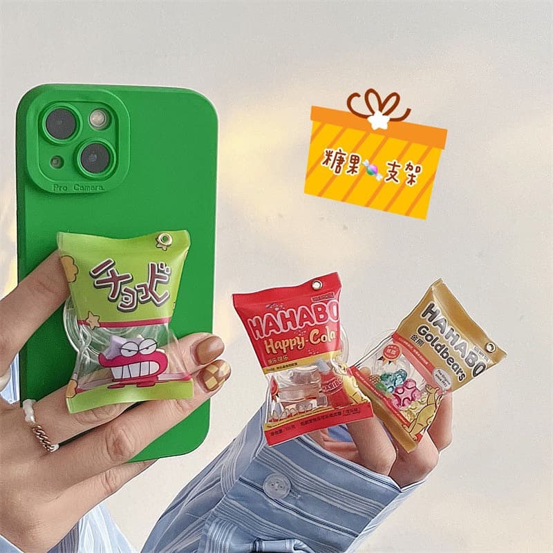 Garras Para Telefone Coloridas Do Lanche Engraçado Griptok Suporte Airbag Liso